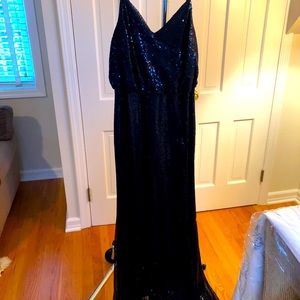Calvin Klein black tie sequin dress!